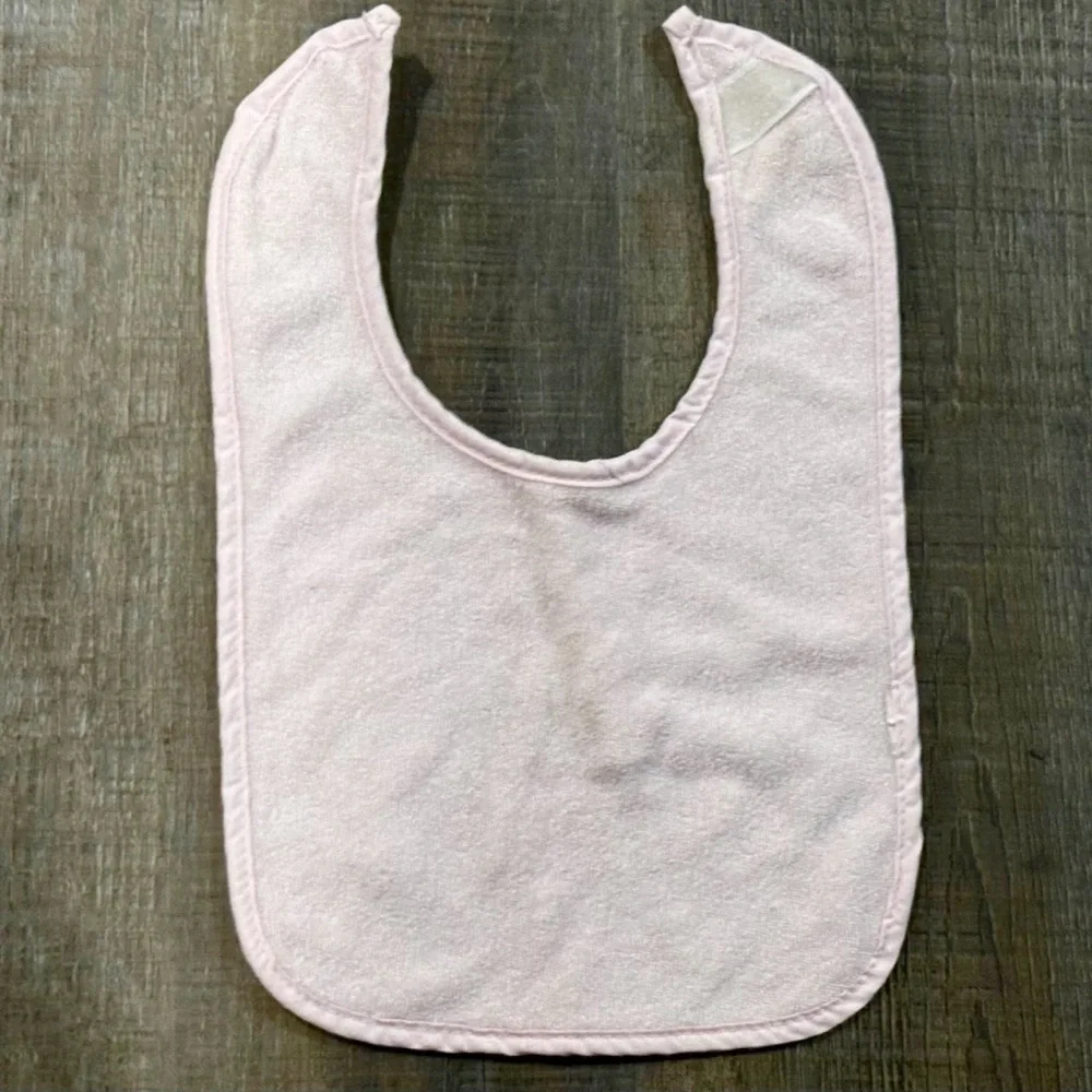 💞 Pink Reversible “Got Milk?” Terry Cloth Baby Bib